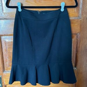 WHBM Black Peplum Pencil Skirt